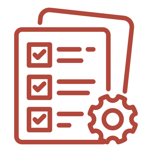 Document and gear icon