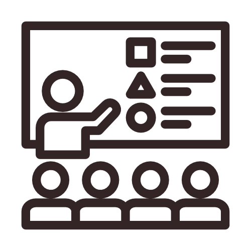 workshop with five people