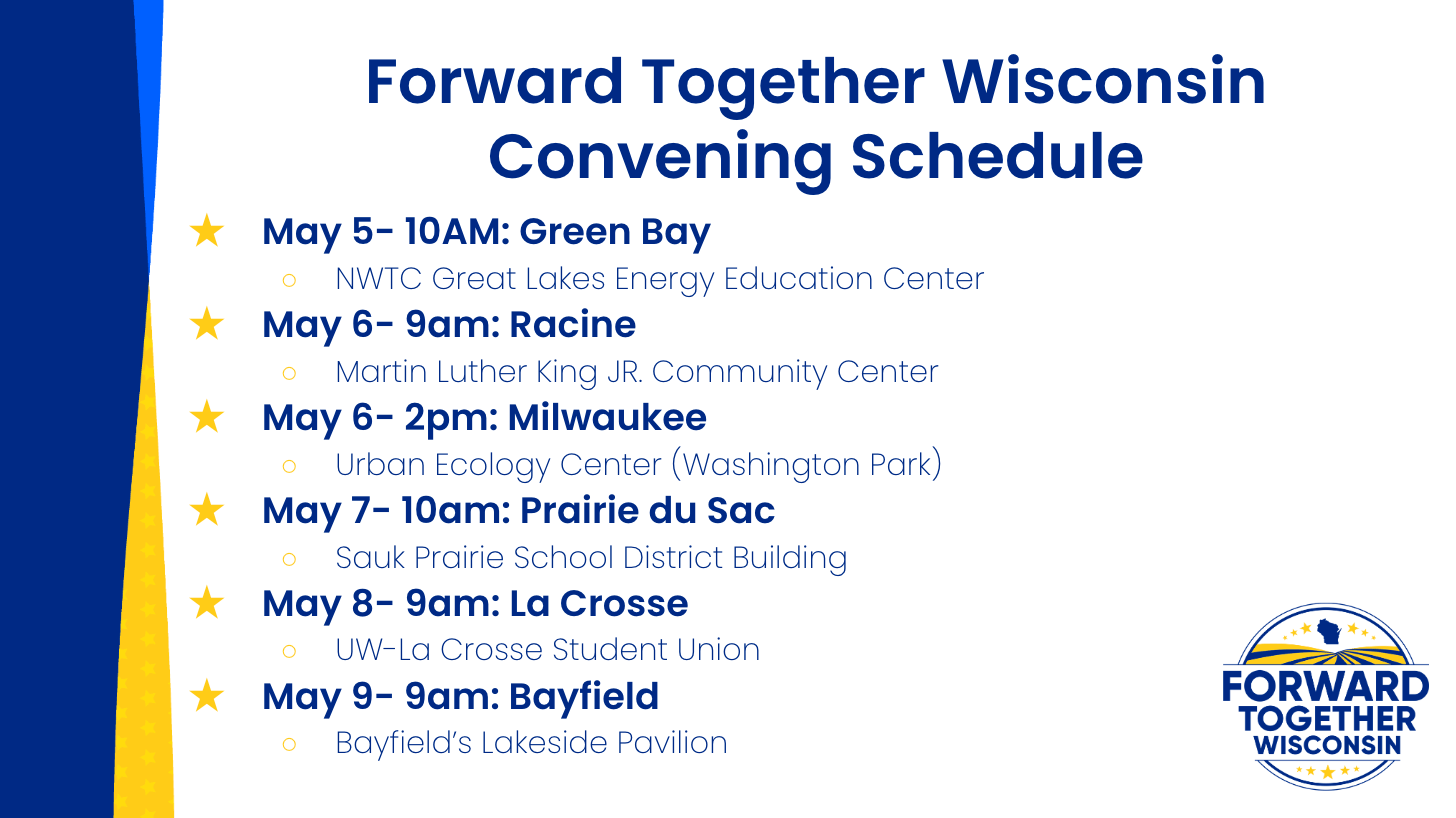 Forward Together WI Convening Schedule